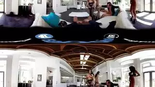 تجربة إباحية في الواقع الافتراضي: عاهرة ذات أثداء ضخمة تُنكح بقوة، أثداء تطير في كل مكان